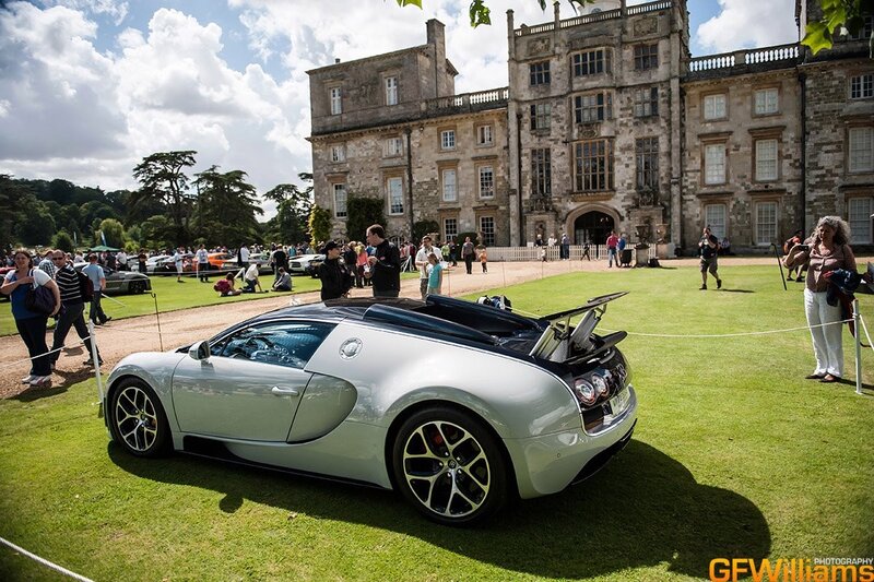 Silver Bugatti Veyron — Green