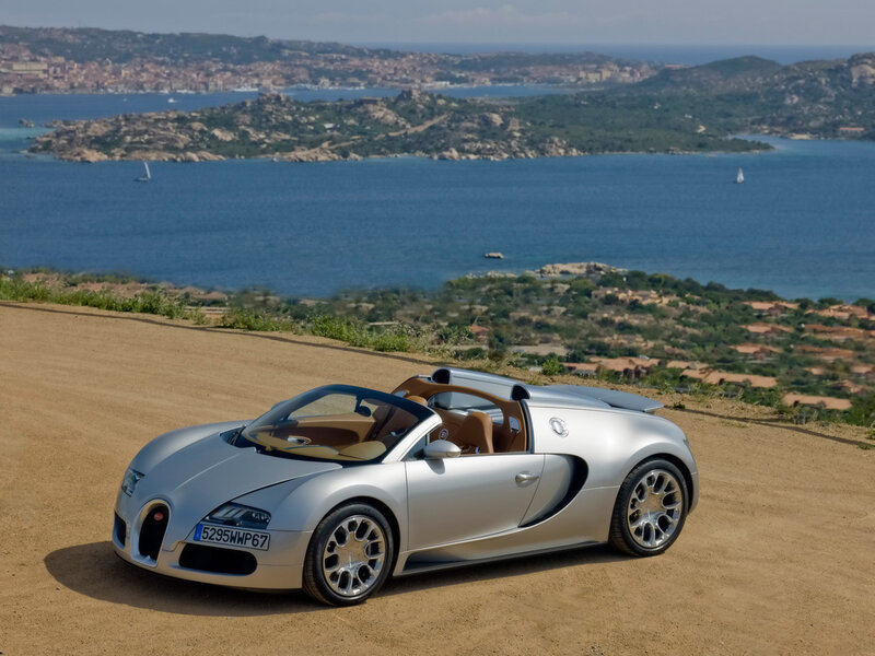 Silver Bugatti Veyron — Serene, Afternoon, Photograph, Car, Sea, Sailboat