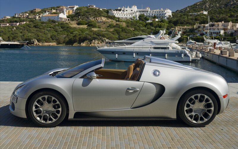 Silver Bugatti Veyron — Serene, Afternoon, Photograph