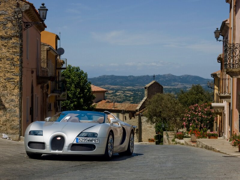 Silver Bugatti Veyron — Serene, Afternoon