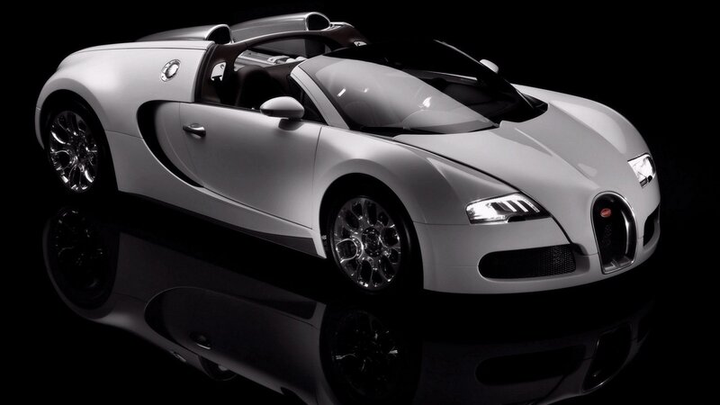 Silver Bugatti Veyron — White, Dramatic, Photograph, Car, Reflective Surface