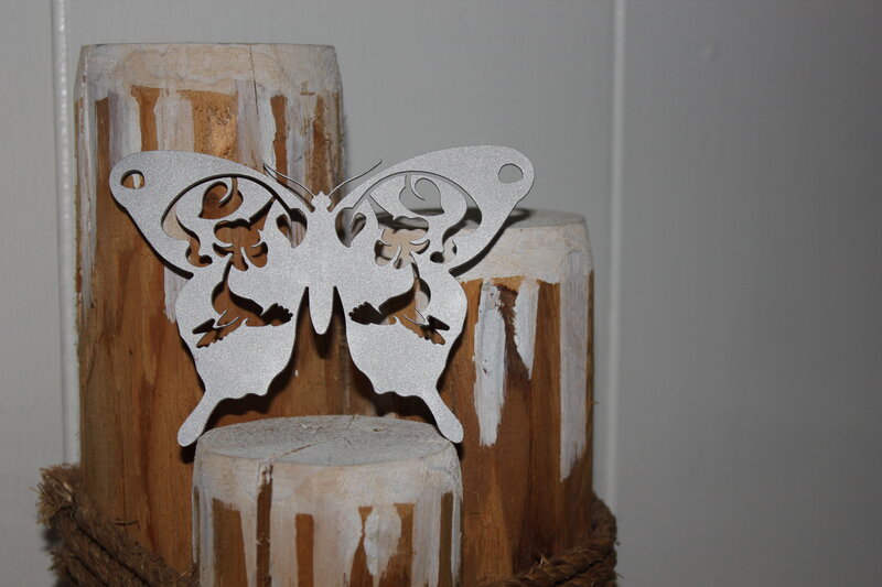 Silver Butterfly Cutout