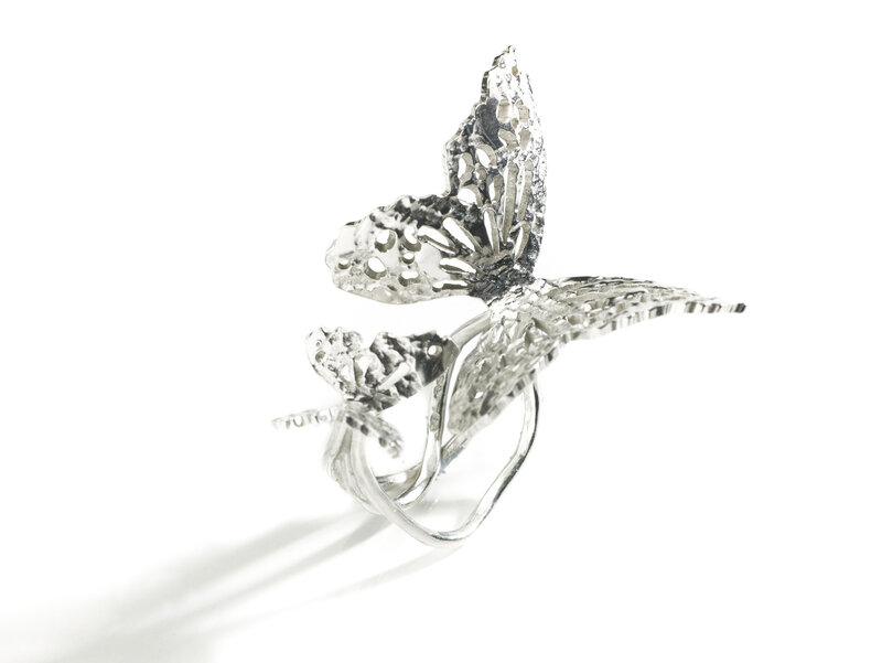 Silver Butterfly Ring