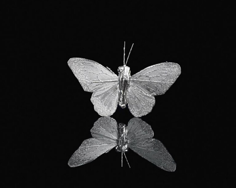 Silver Butterfly Sculpture