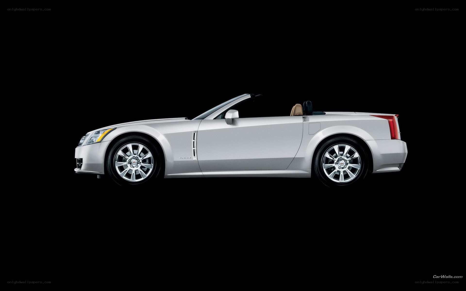 silver cadillac convertible