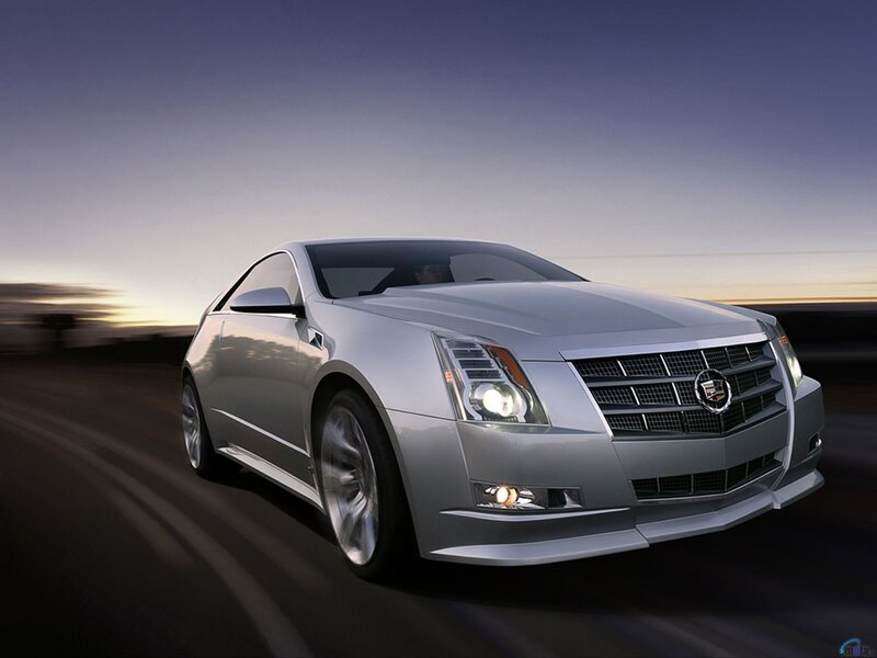 Silver Cadillac Coupe — Dynamic, Sunset, Photograph, Car, Road, Sky