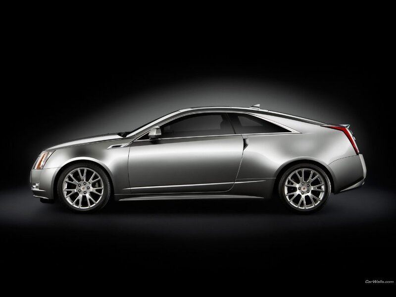 silver cadillac coupe side profile