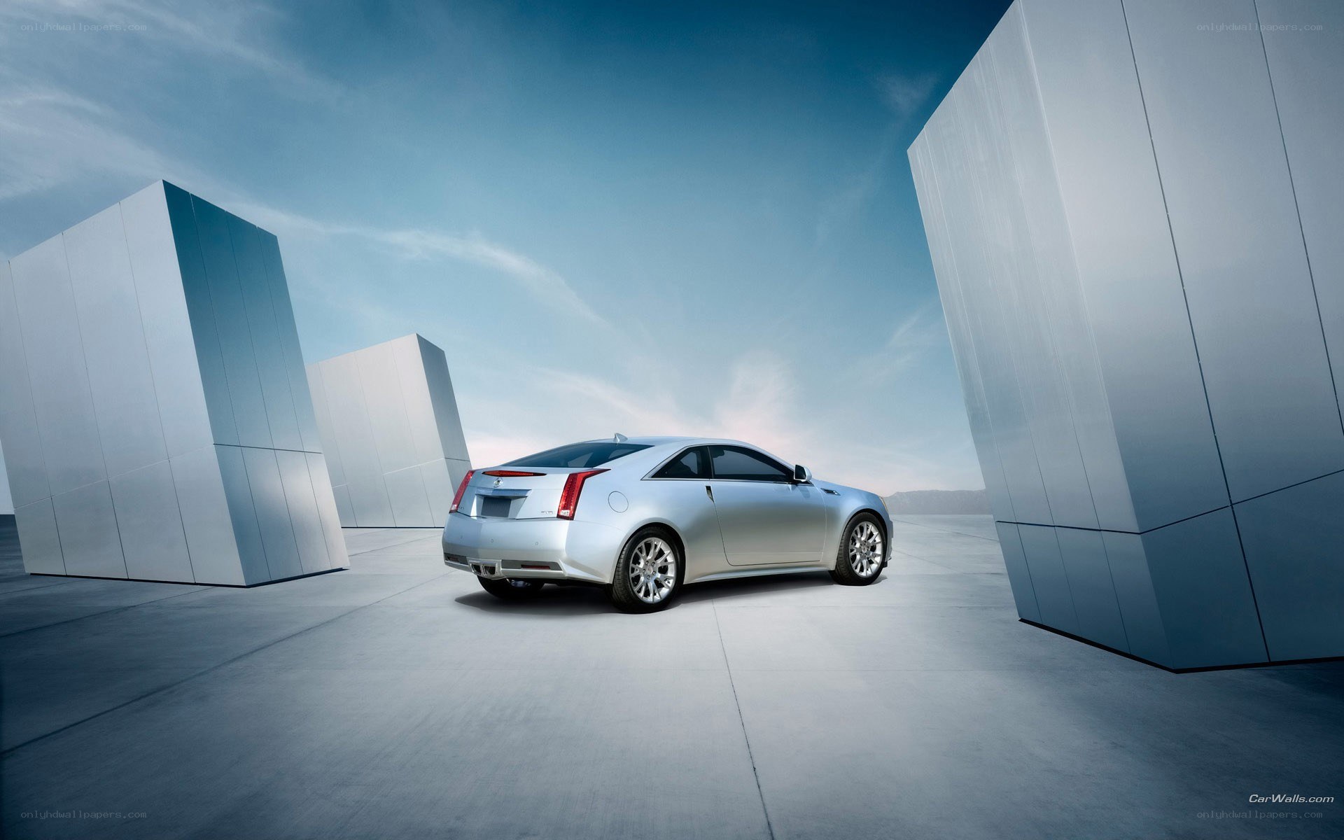 Silver Cadillac CTS Coupe