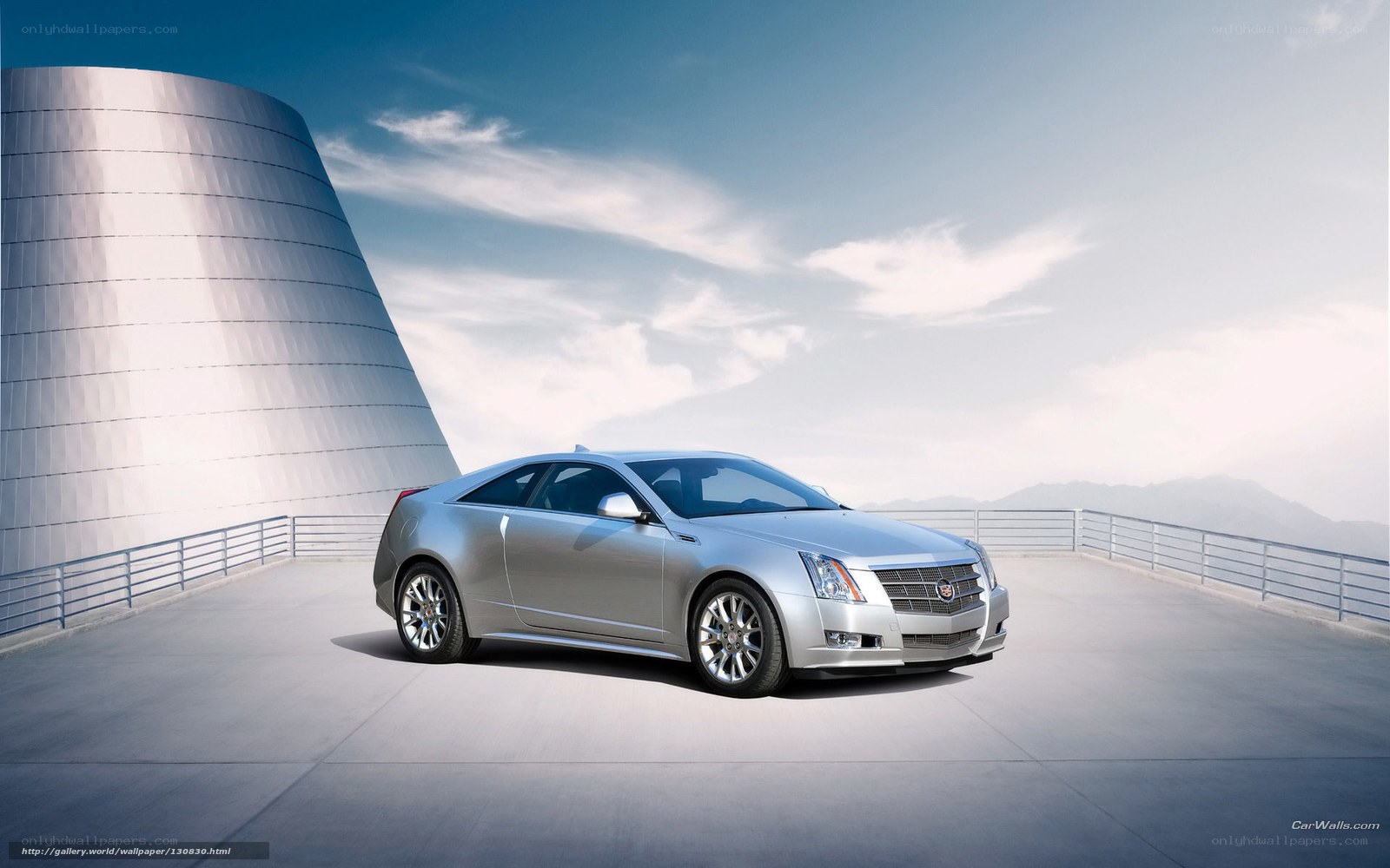 Silver Cadillac CTS Coupe