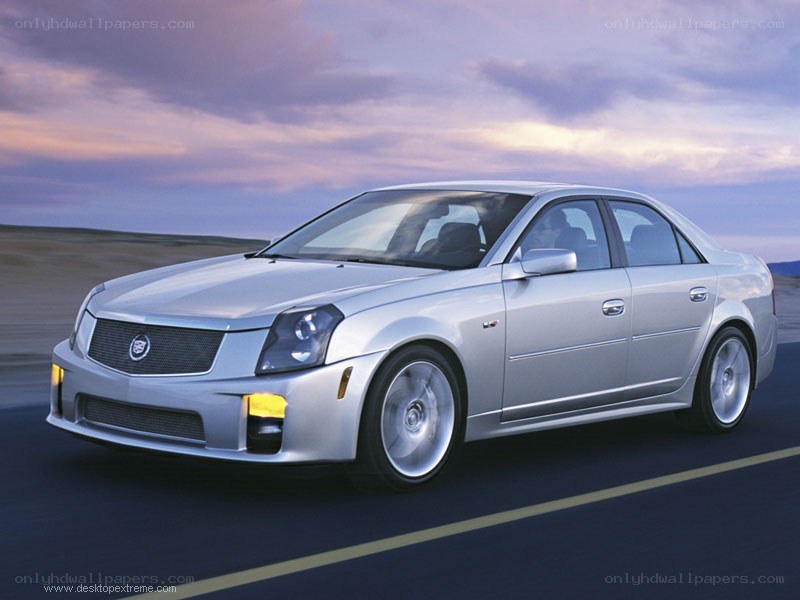 silver cadillac cts-v on road