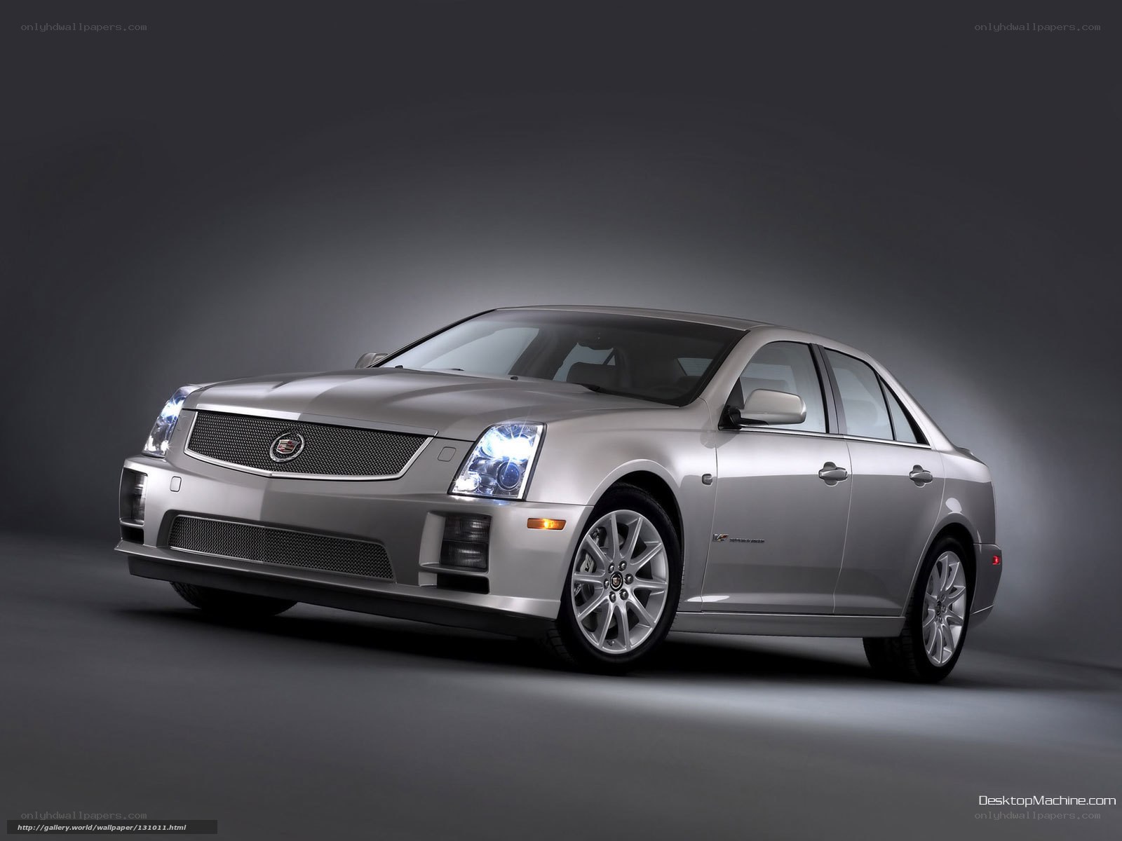 Silver Cadillac CTS-V sedan