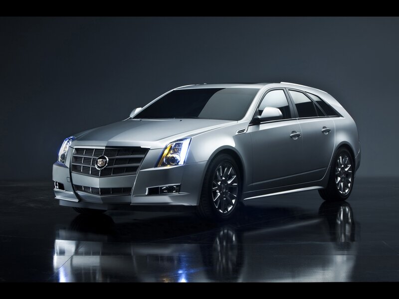 Silver Cadillac CTS-V Wagon