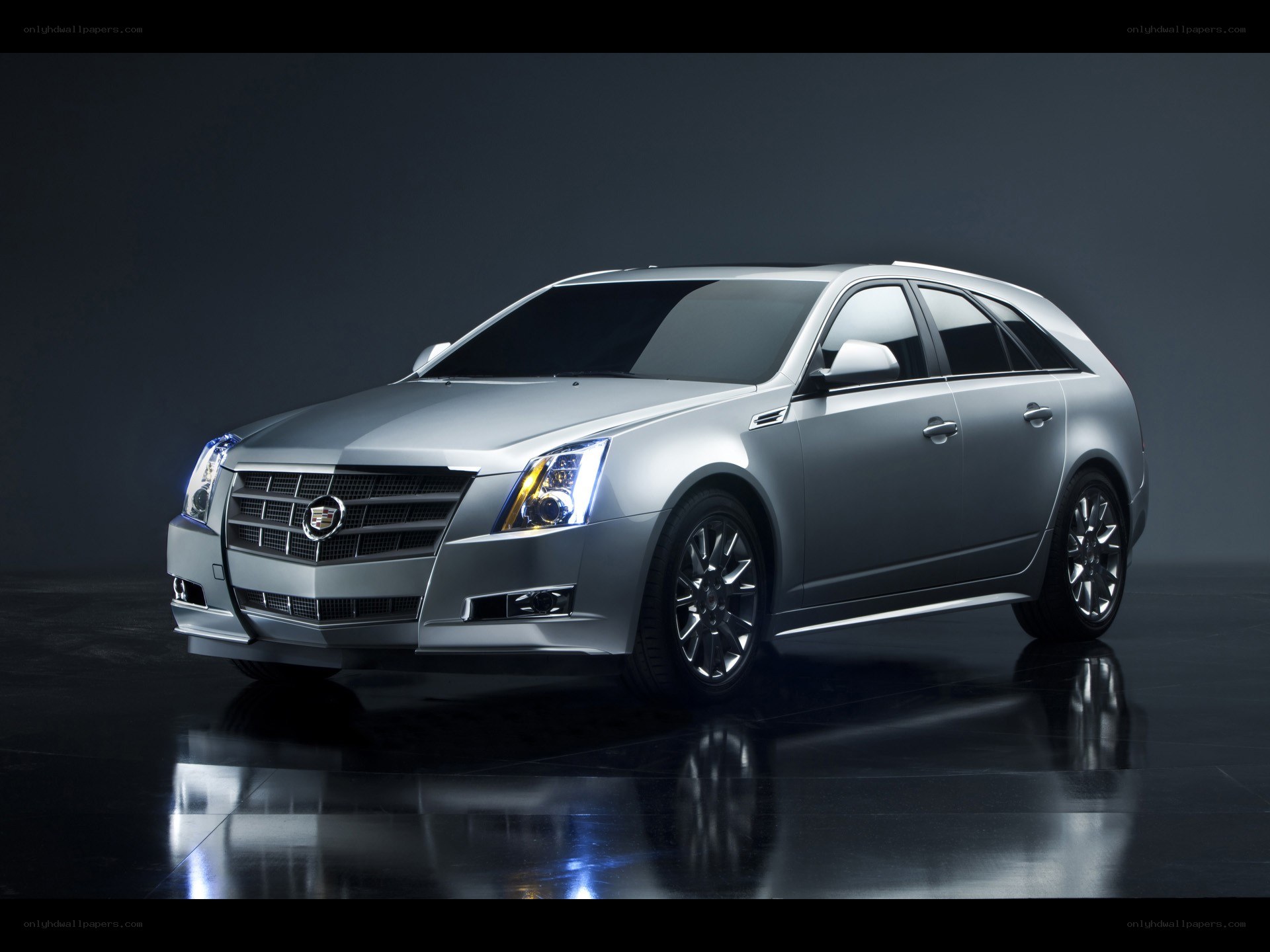 Silver Cadillac CTS-V Wagon