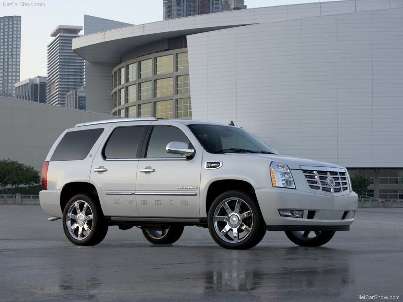silver cadillac escalade hybrid