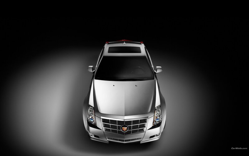 silver cadillac from above