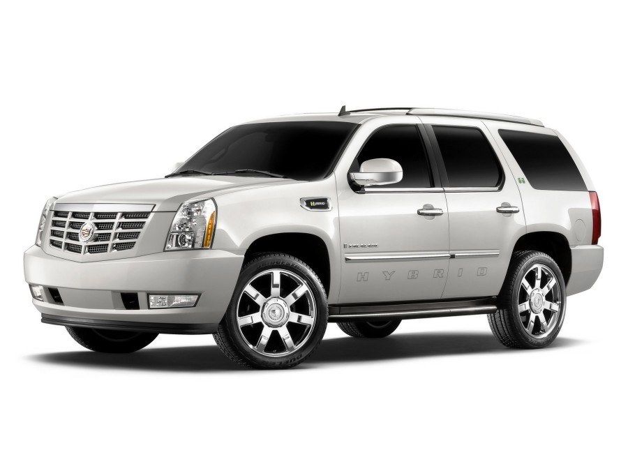 silver cadillac hybrid suv