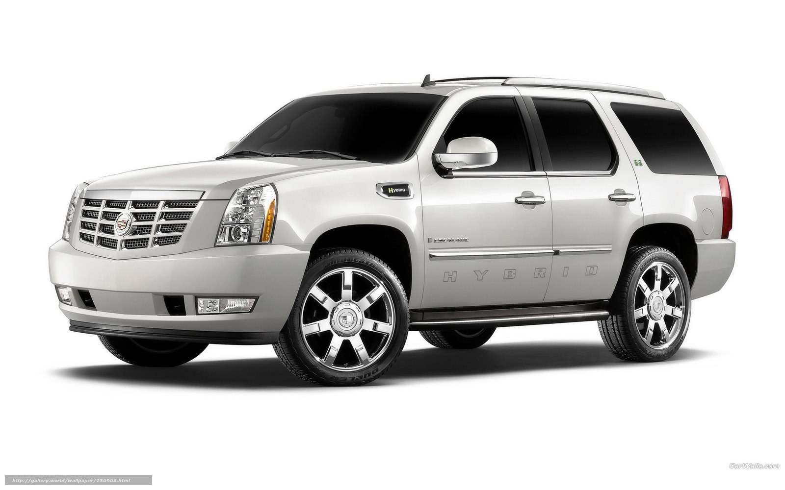 silver cadillac hybrid suv