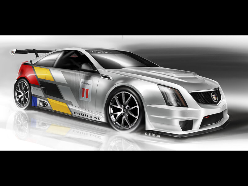 Silver Cadillac Race Car — Dynamic