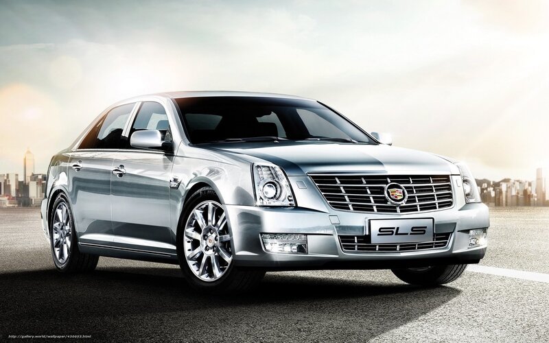 Silver Cadillac SLS sedan