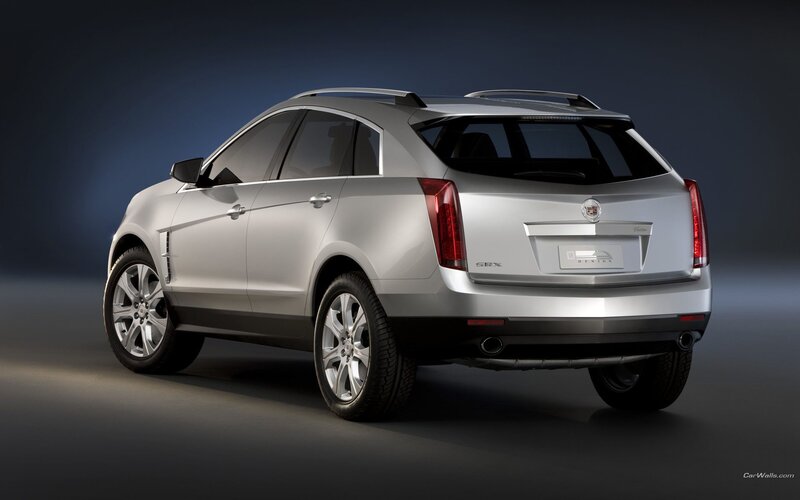 silver cadillac srx suv
