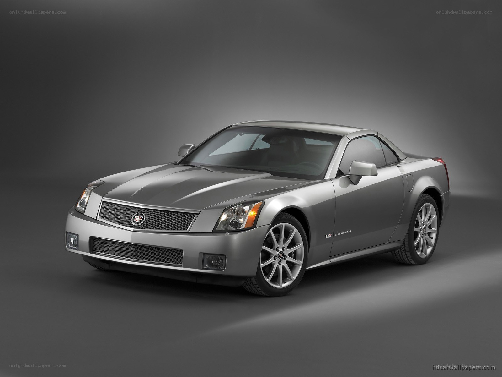 Silver Cadillac XLR Convertible