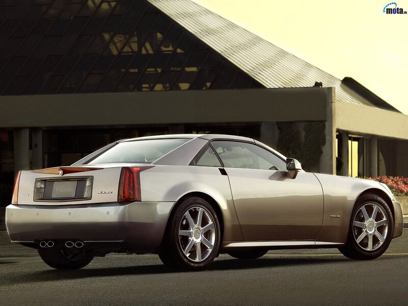 silver cadillac xlr sports car