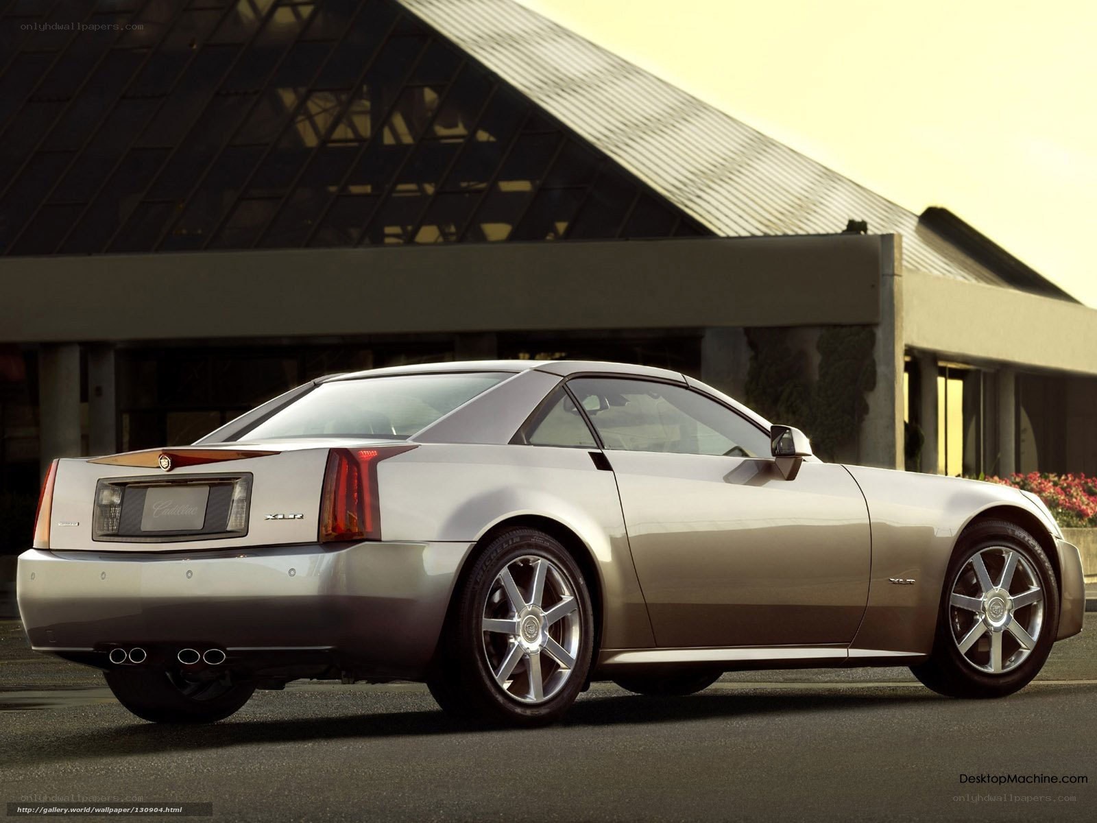 silver cadillac xlr sports car