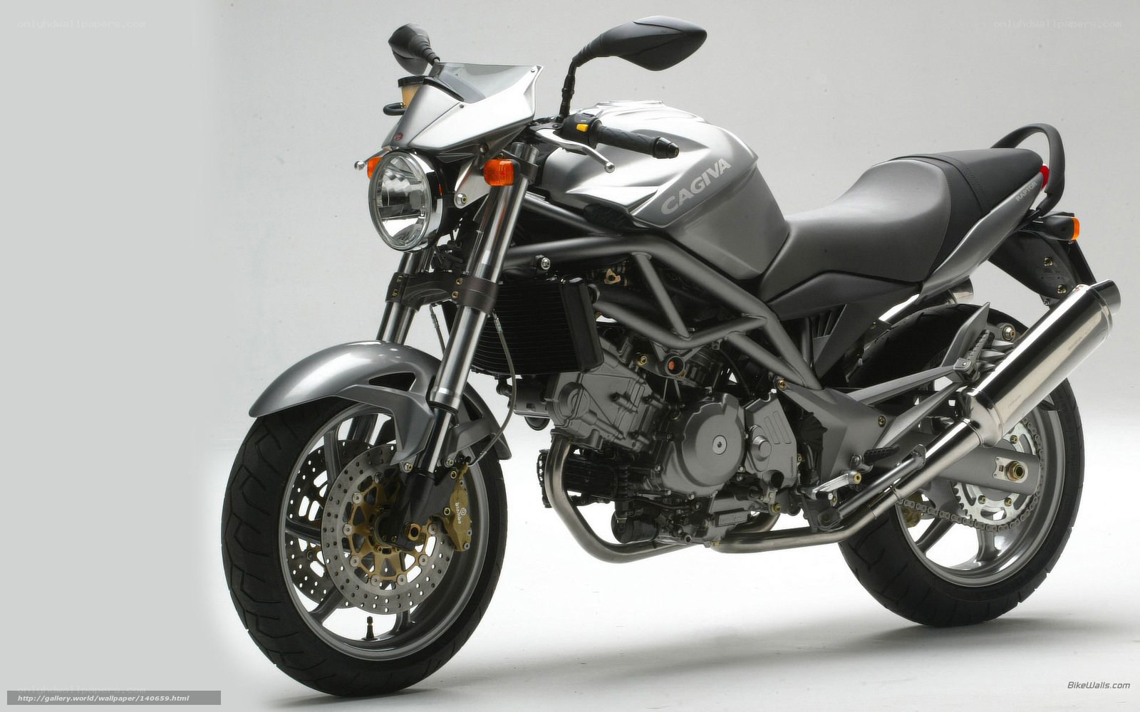 silver cagiva motorcycle