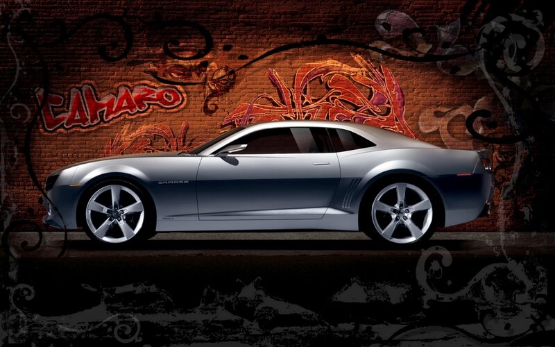 Silver Camaro Car — Dramatic