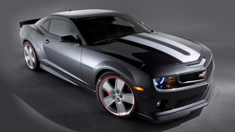 Silver Camaro Car — Gray, Dramatic, Photograph, Stripes