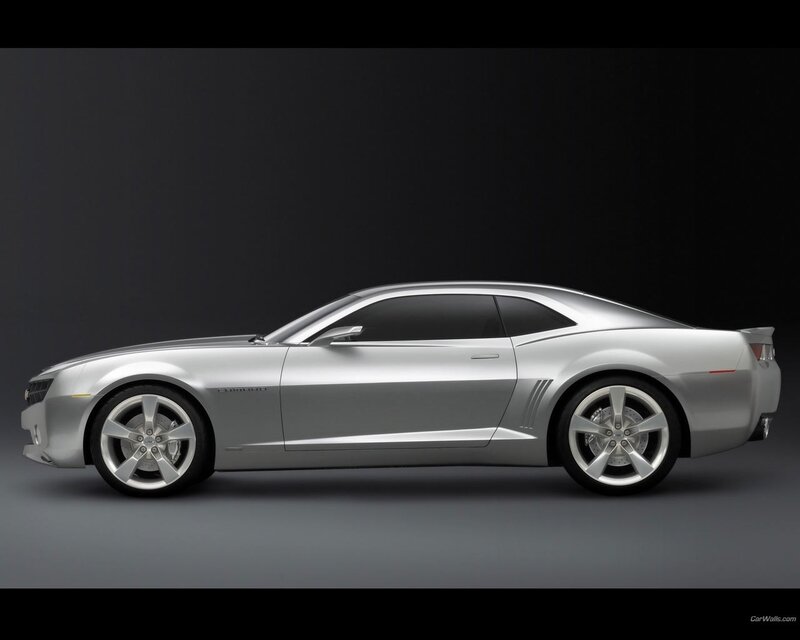 Silver Camaro concept car
