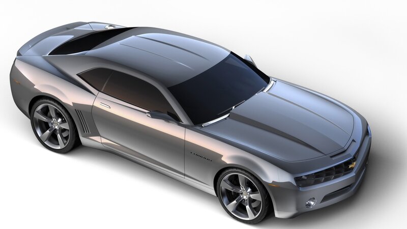 silver camaro concept car
