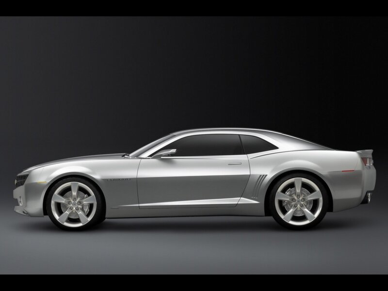 Silver Camaro Concept Car — Dramatic, Photograph, Wheel