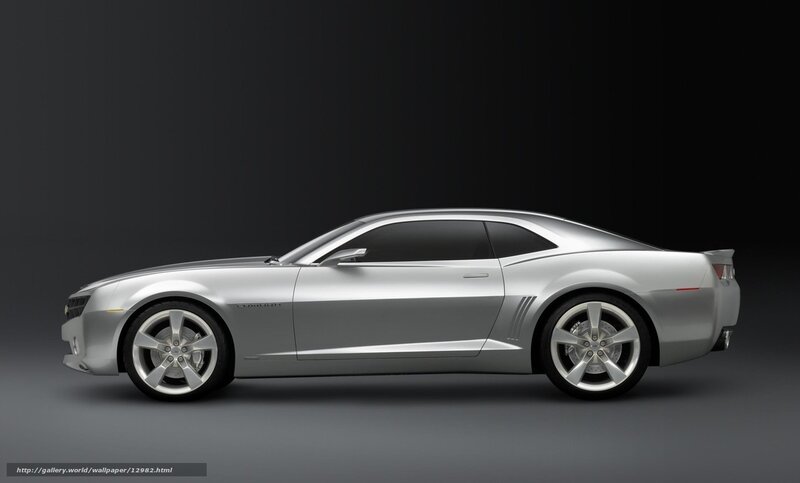 Silver Camaro concept car