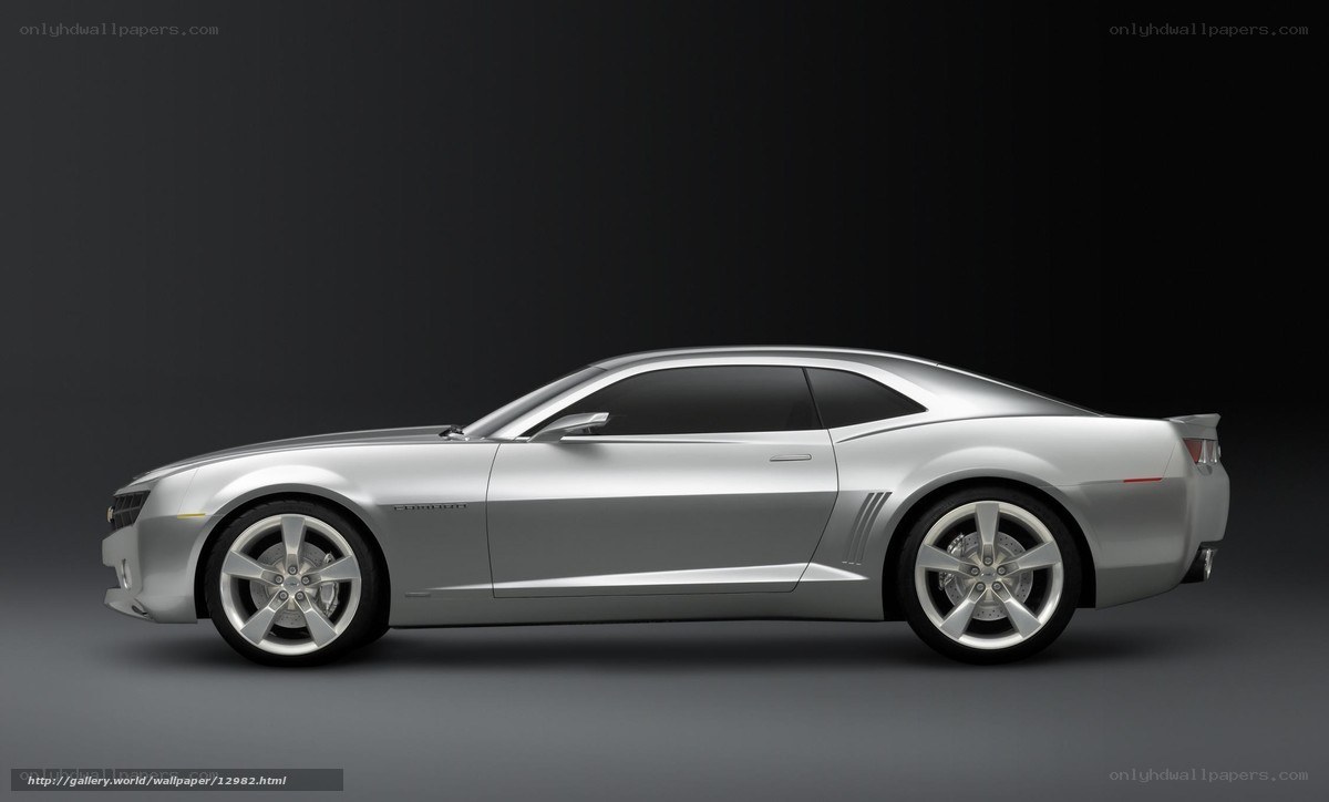 Silver Camaro concept car