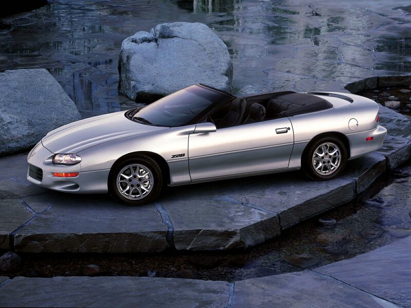 Silver Camaro Z28 convertible