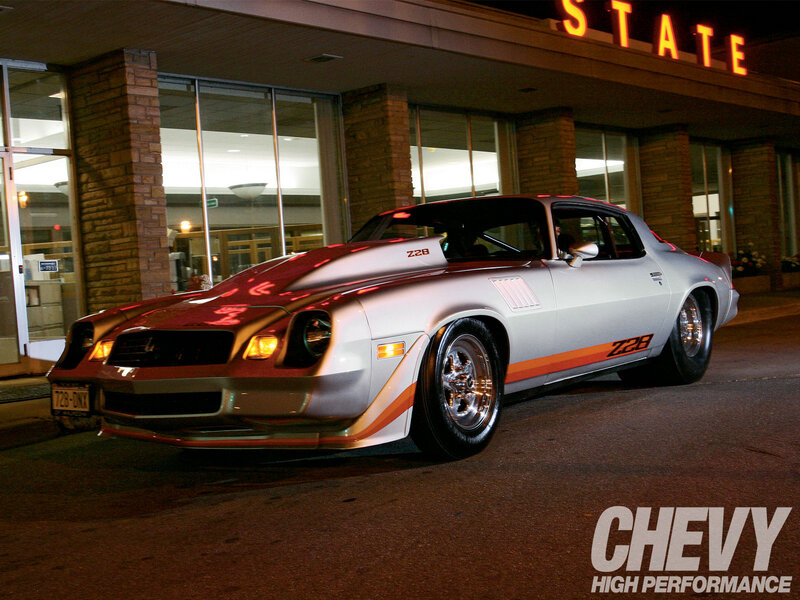 Silver Camaro Z28 — Dramatic