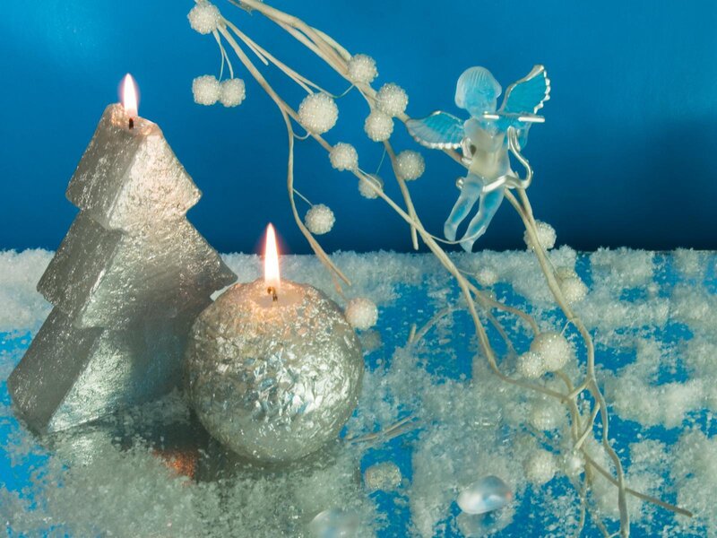 Silver Candles and Angel
