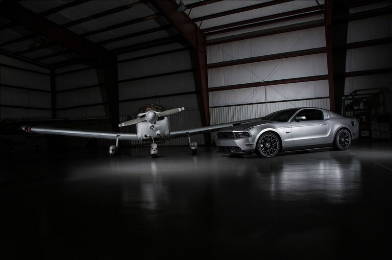 Silver Car and Airplane — Gray