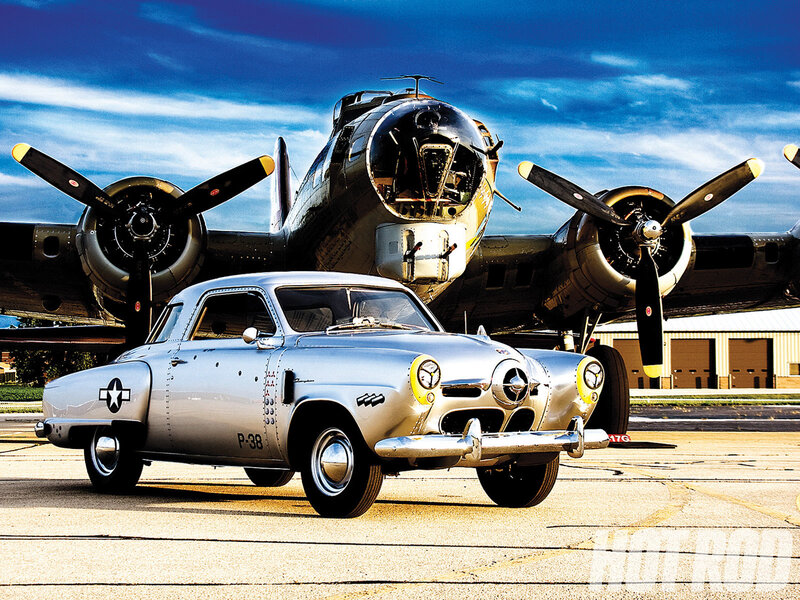 Silver Car and Bomber Plane