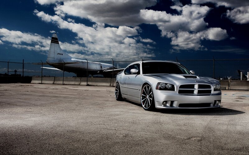 Silver car at airfield