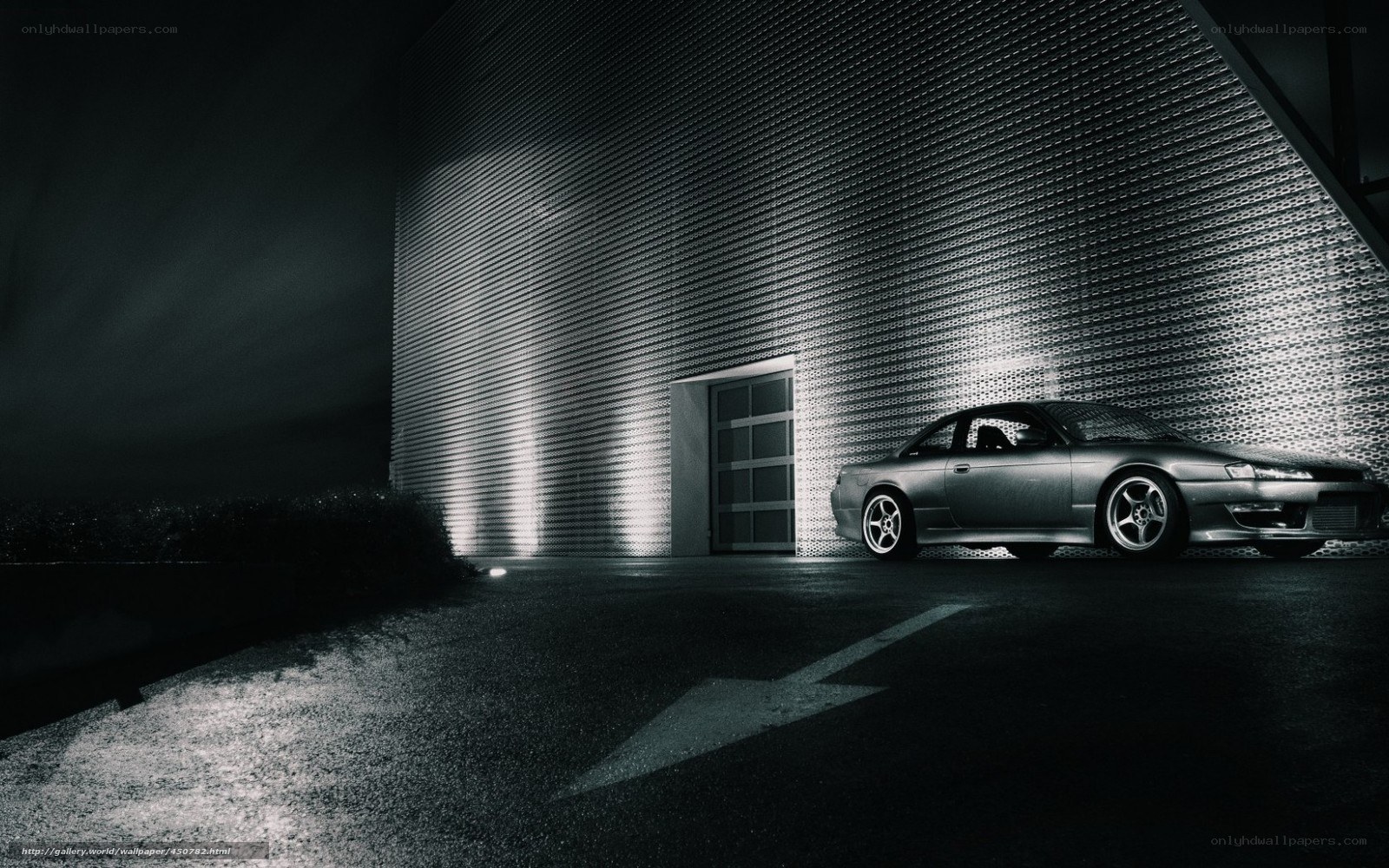 silver car at night