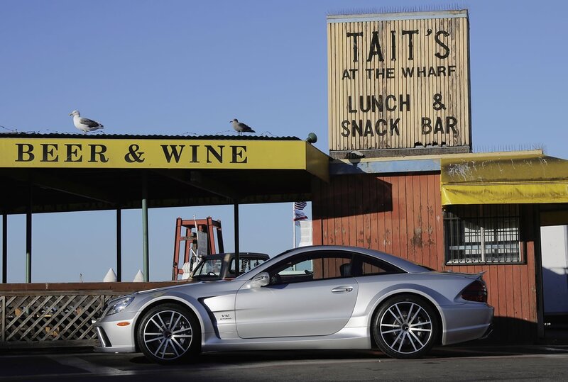 Silver car at Tait's Wharf
