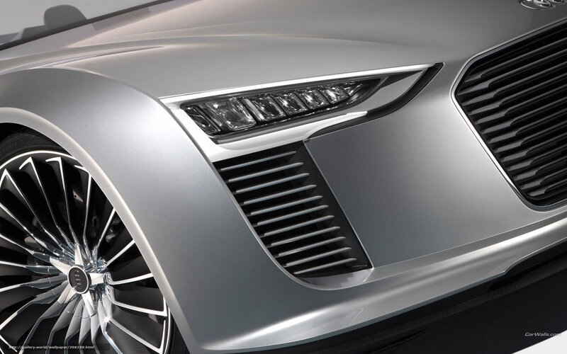 Silver Car Front End — Modern, Photograph