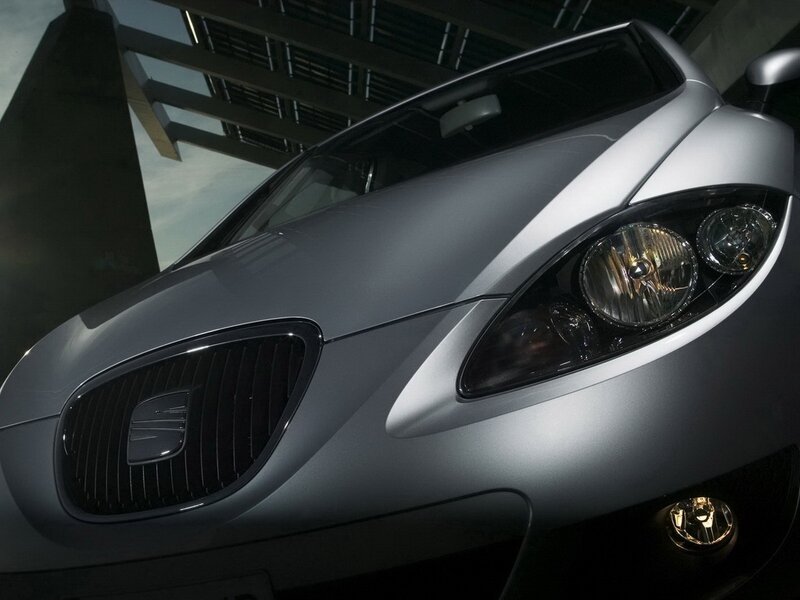 silver car front view