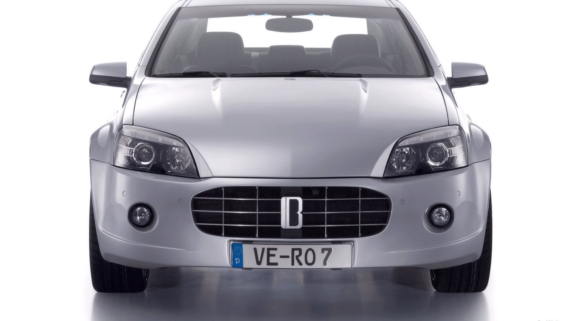 silver car front view