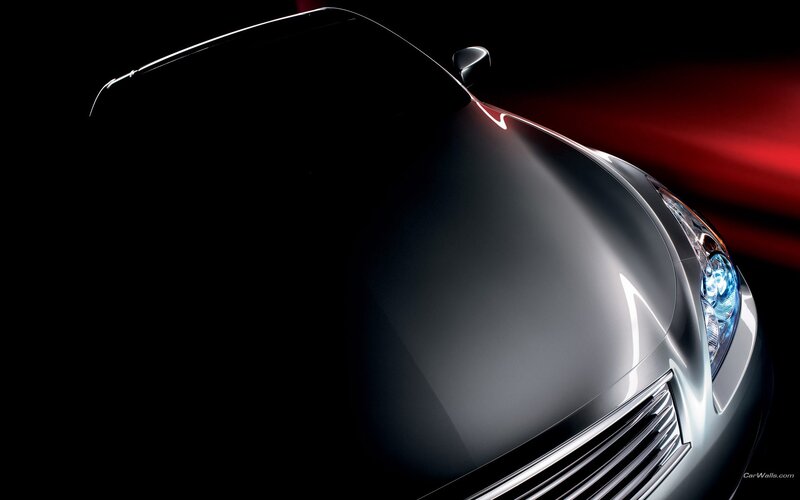 Silver Car Front View — Black, Dramatic
