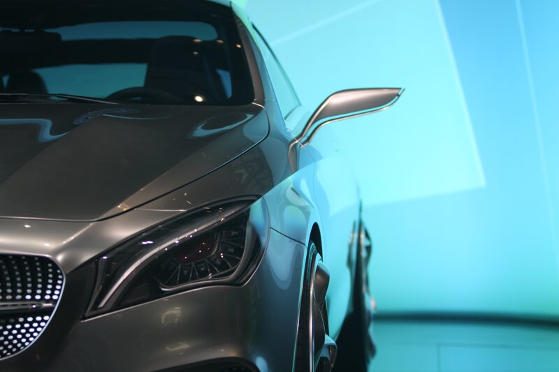 Silver Car Front View — Gray