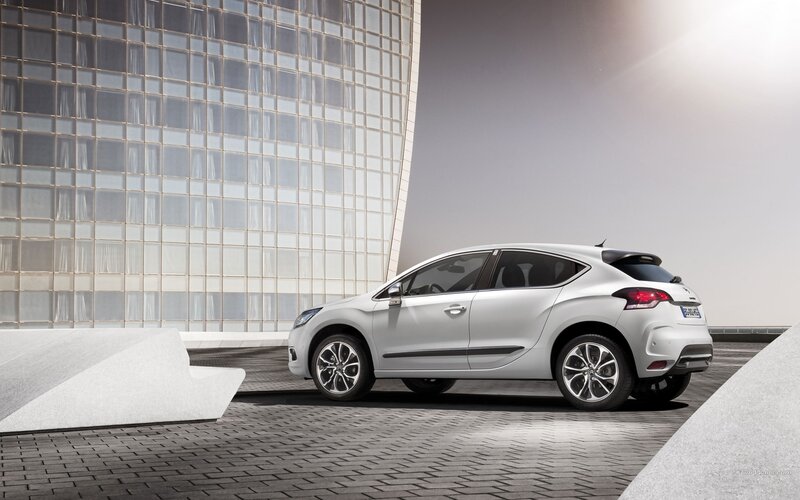 silver car in modern setting