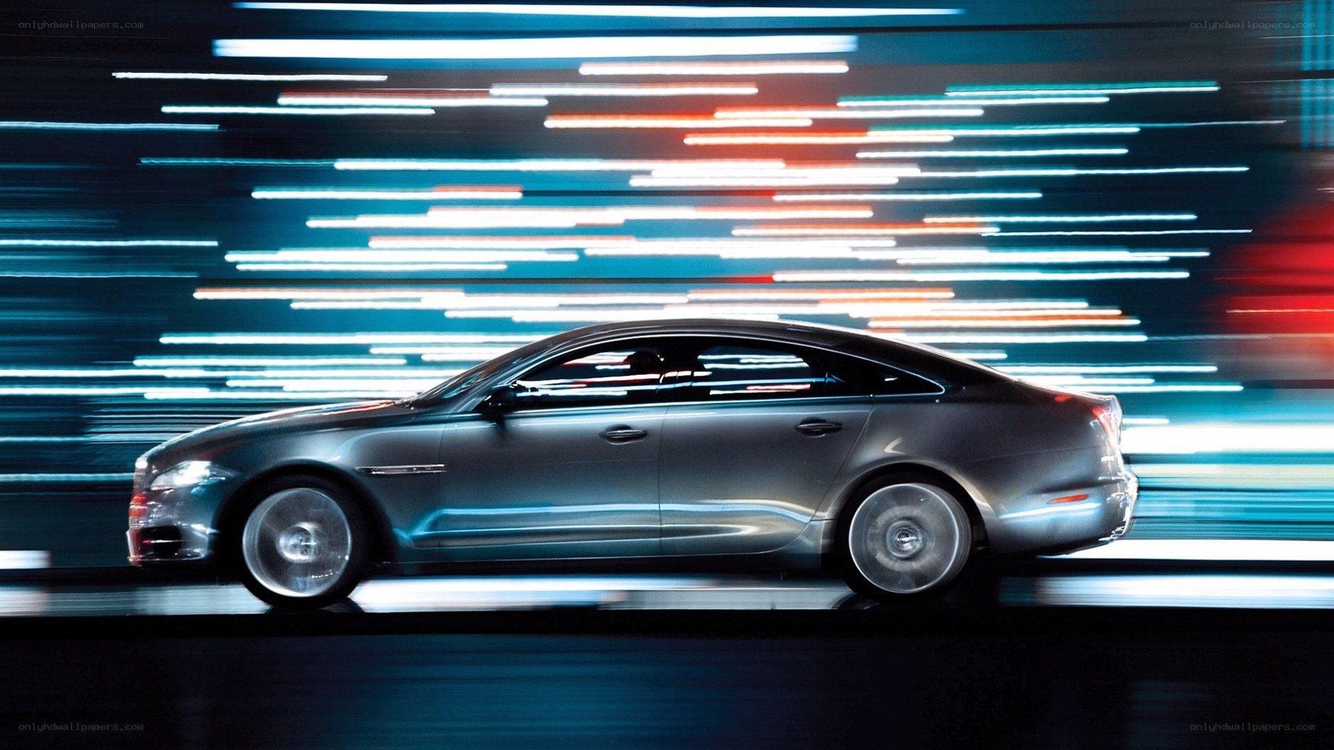 silver car in motion